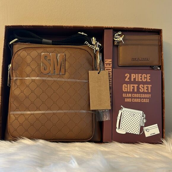 NIB Steve Madden 2PC Gift Set w/Wallet - Cognac - Picture 1 of 12